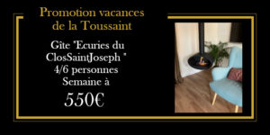 Offre vacances toussaint